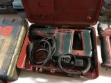Hilti hammer drill in case with asst bits