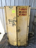 flammable storage cabinet and cans