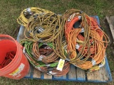 pallet of job ready extension cords and hangers