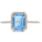 NEW Natural 2.40ct Blue Topaz & .10ct Diamond Ring 14KT Yellow Gold, Ring Size: 07.00, Gram Weight: 