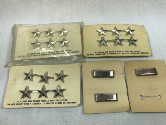 military bars and sterling silver stars