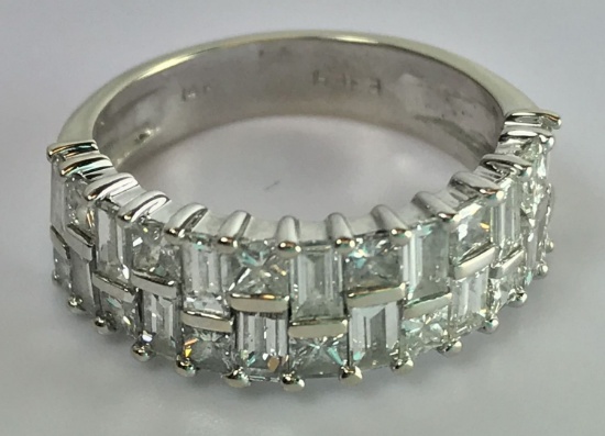 Estate Jewelry - Effy 2.35ct Diamond Ring 14KT White Gold, Ring Size: 07, Gram Weight: 4.9 g, Diamon