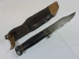 WWII USN Mark 1 knife with sheath, marked ''PAL RH-35'' and ''U.S.N. MARK 1''