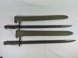 WW1 bayonets in sheaths, 2pc. One sheath marked ''US-1917 B.M.CO.'' and the second marked ''US M-191