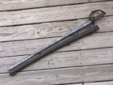 French Cavalry sword circa 1850, 35'' blade with blood grove, with metal scabbard