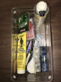 assorted black powder lot - bullets, powder charges, lube, cleaners