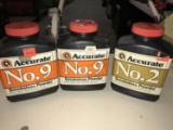 new Accurate #9 (2 bottles) and Accurate #2 (1 bottle), 1lb each