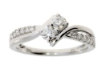 NEW Genuine .50ct Diamond Ring 14KT White Gold, Ring Size: 07.00, Gram Weight: 3.2 g, Diamond Color 