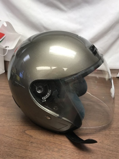Vega open face helmet, Adult size M, silver