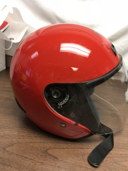Vega open face helmet, Adult size XL, red
