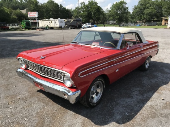 1964 Ford Falcon Futura 2-door convertible, shows 13007 (actual mileage in