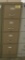 metal 4-drawer letter file cabinet; tan; Cole; measures 15