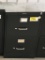 metal 2-drawer legal file cabinet; black; Anderson Hickey; measures 18