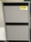 2-drawer letter file cabinet; gray; measures 16