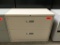 metal 2-drawer lateral file cabinet; beige; measures 36