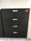 metal 4-drawer lateral file cabinet; black; measures 42