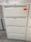 metal 4-drawer lateral file cabinet; beige; measures 30