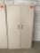 metal storage cabinet; beige; measures 36