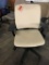 rolling office chair; cream fabric
