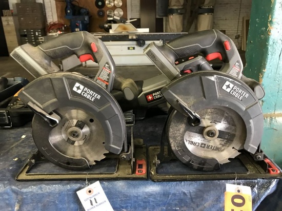 Porter Cable PC186CS cordless circular saws (2pc) and Porter Cable PC1800RS