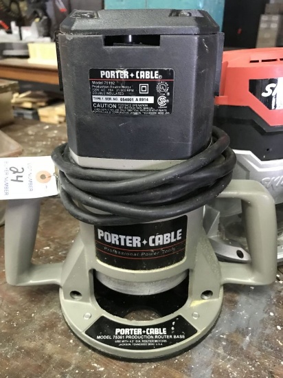 Porter Cable 75192 router; and Skil 1/2" router