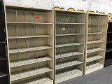 metal records filing shelving units; 3pc; measures 36