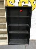 metal shelving unit; black; measures 36