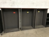 metal shelving units; 3pc; measures 34
