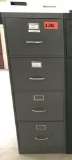 metal 4-drawer legal file cabinet; gray; Anderson Hickey; measures 18