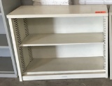 metal shelving unit; beige; measures 36