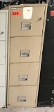 4-drawer letter fire file; tan; measures 16.5