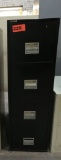 4-drawer letter fire file; black; measures 17