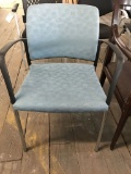reception chair; teal fabric