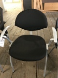 reception chair; black fabric