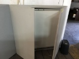 dry erase board in cabinet; is 48