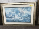 framed art print - trees and pond by Douglas Gun 95; 44