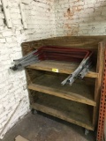 2 wooden material carts with extra handles