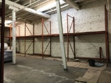 10 sections pallet racking (8' and 12' uprights); couple extra beams in cor