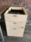 cubicle style file cabinet with 1 file and 2 utility drawers, is 18