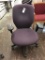 rolling office chair, purple fabric