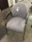 reception chair, gray fabric