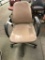 rolling office chair, tan leather