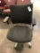 rolling office chair, black fabric