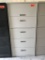 metal 5-drawer lateral file cabinet, beige, measures 30