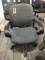 rolling office chair, gray fabric