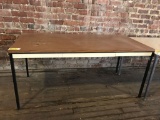 metal table with laminate top, is 65