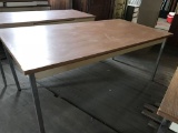 metal table with laminate top, 72