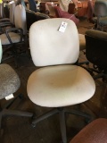rolling office chair, tan fabric