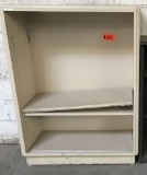 metal shelving unit, beige, measures 38