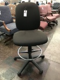 rolling task chair, black fabric